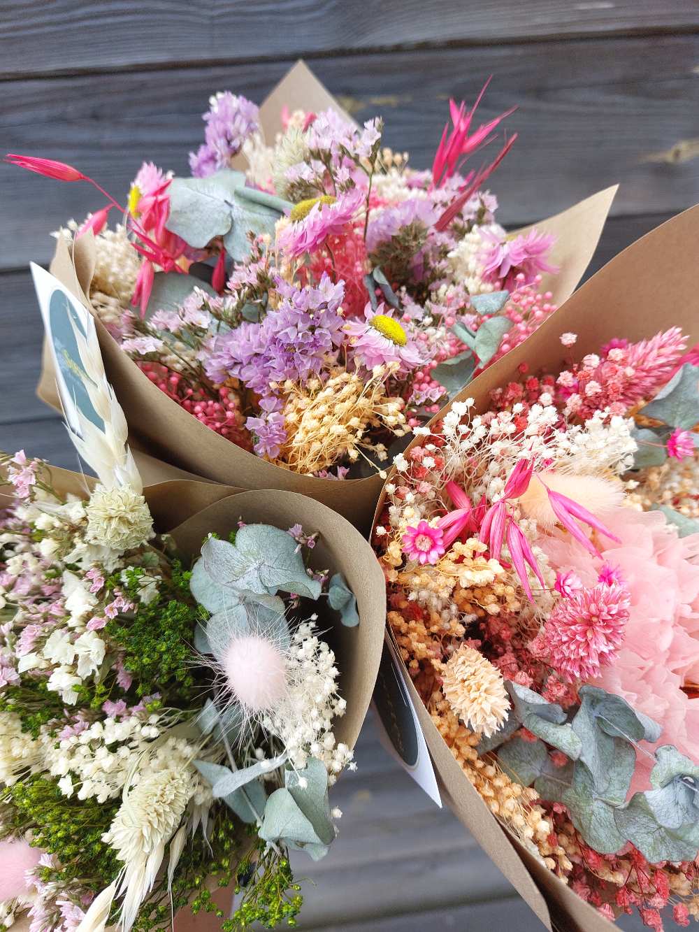 Bouquet de fleurs séchées S, réalisé par Sœurettes, atelier de création à Pacé Bouquets de fleurs séchées S, réalisés par Sœurettes, atelier de création à Pacé