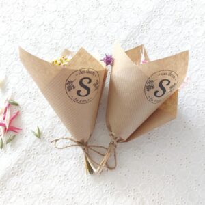 Duo de bouquets de fleurs séchées taille XS, Sœurettes atelier de création à Pacé